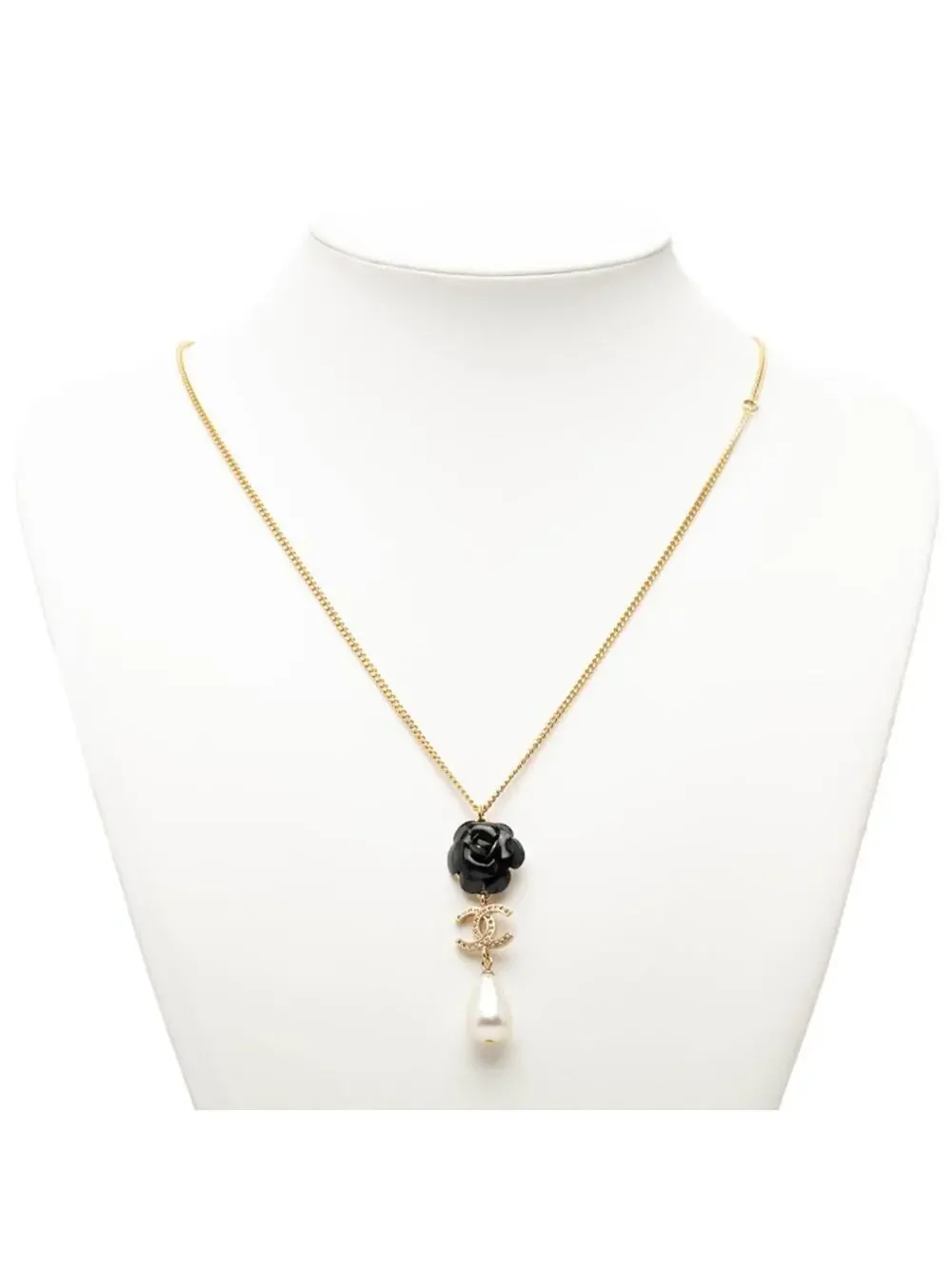 Chanel Cc Logo Pendant Necklace Gold- #287721C78B